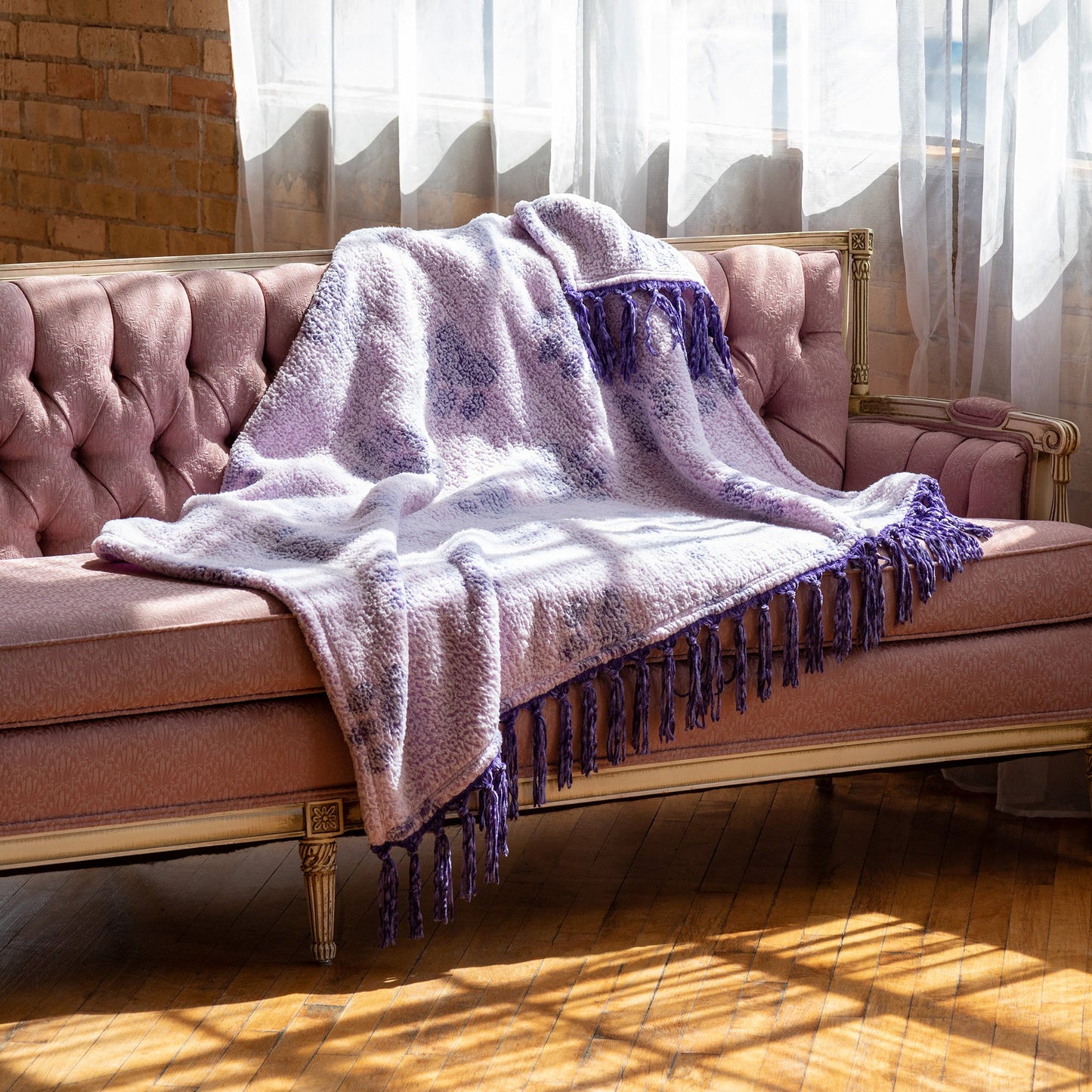Super Cozy™ Prints of Paws Sherpa Throw Blanket