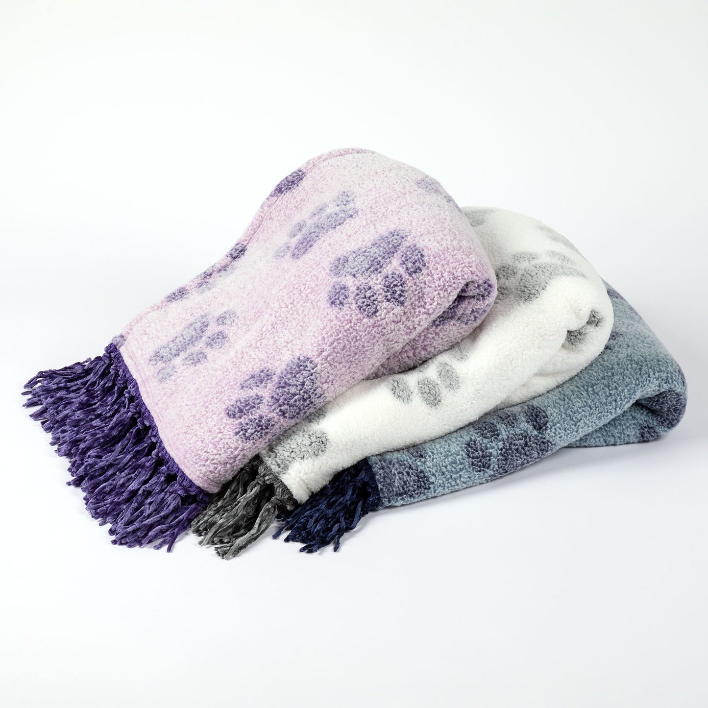 Super Cozy™ Prints of Paws Sherpa Throw Blanket