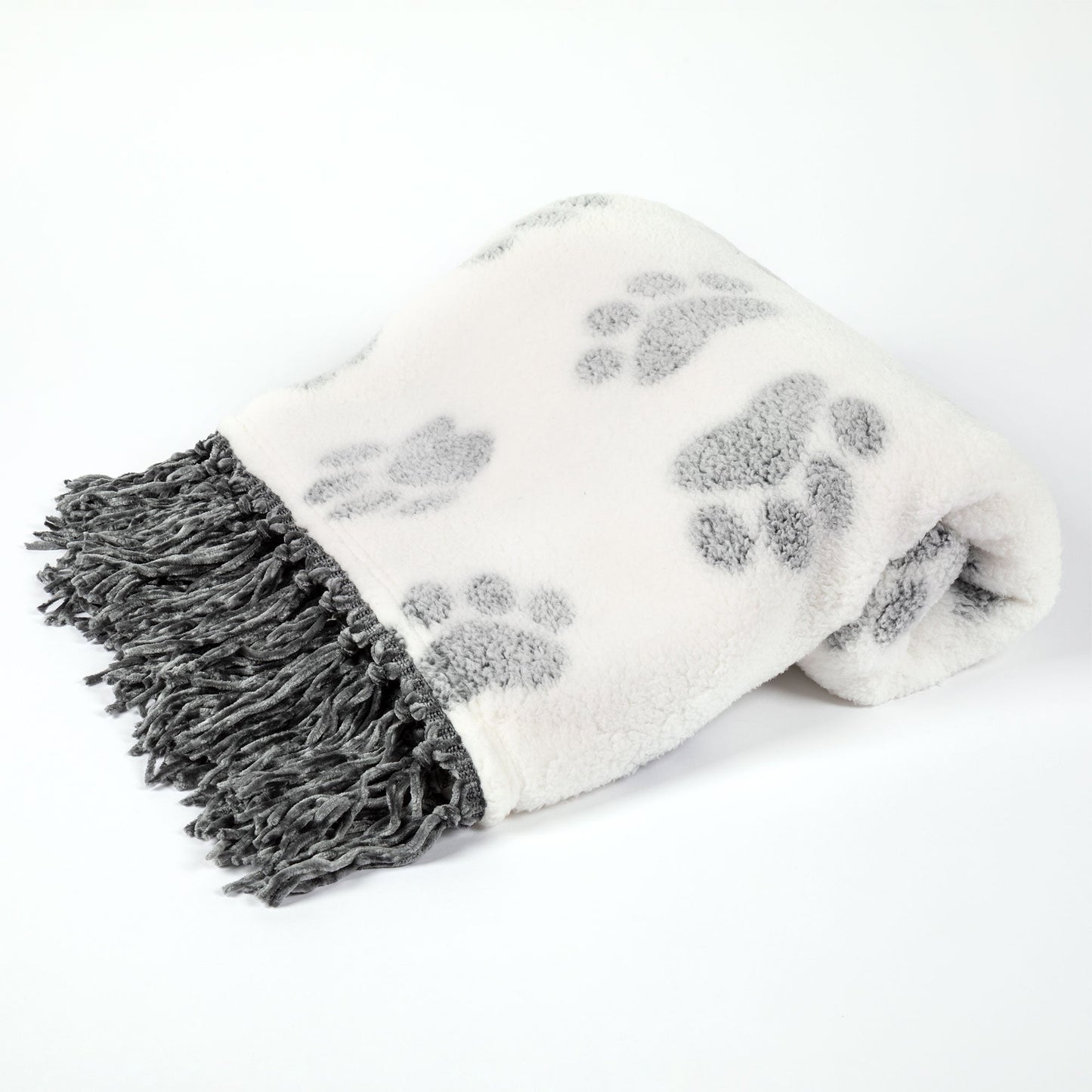 Super Cozy™ Prints of Paws Sherpa Throw Blanket