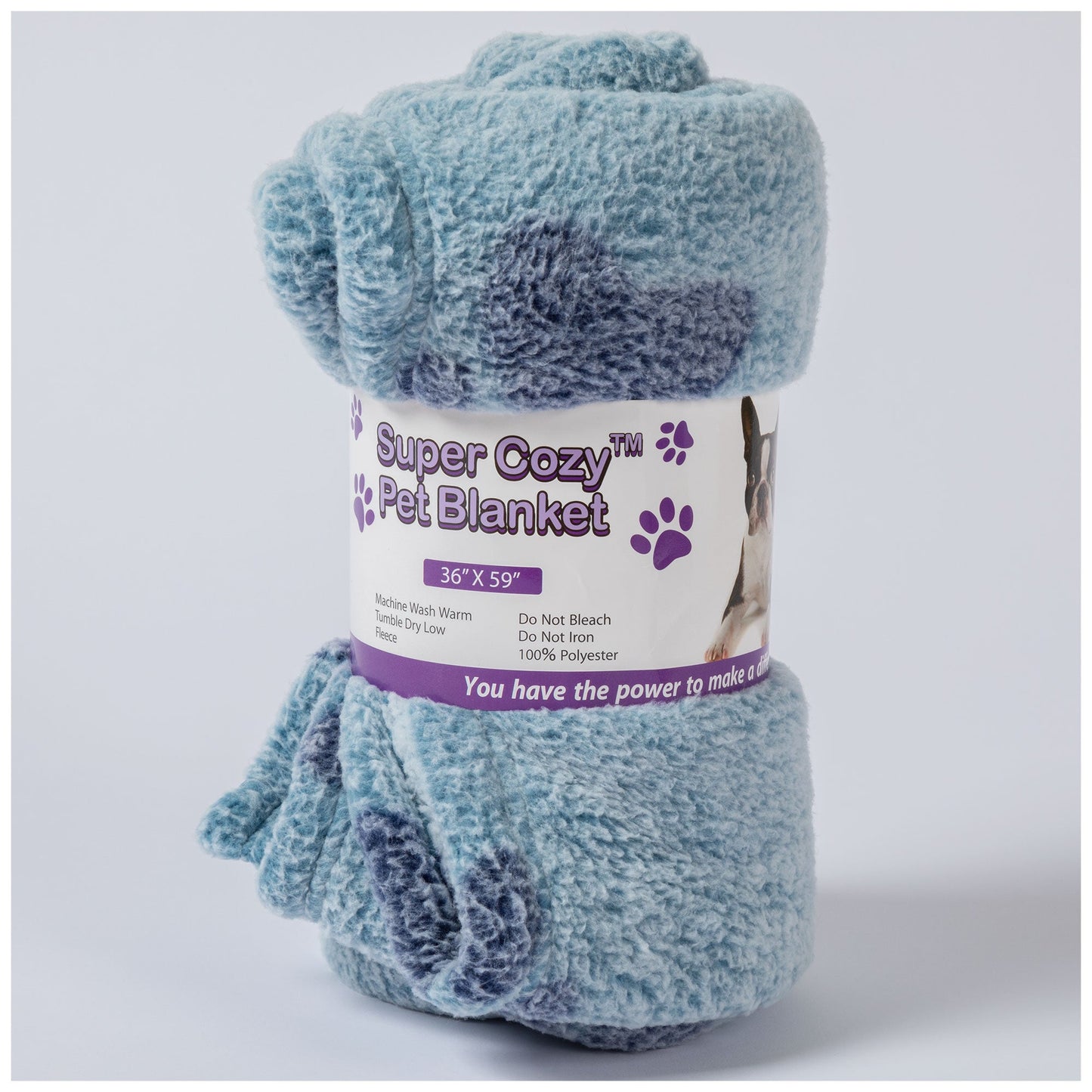 Paws I Love You Plush Sherpa Fleece Pet Blanket