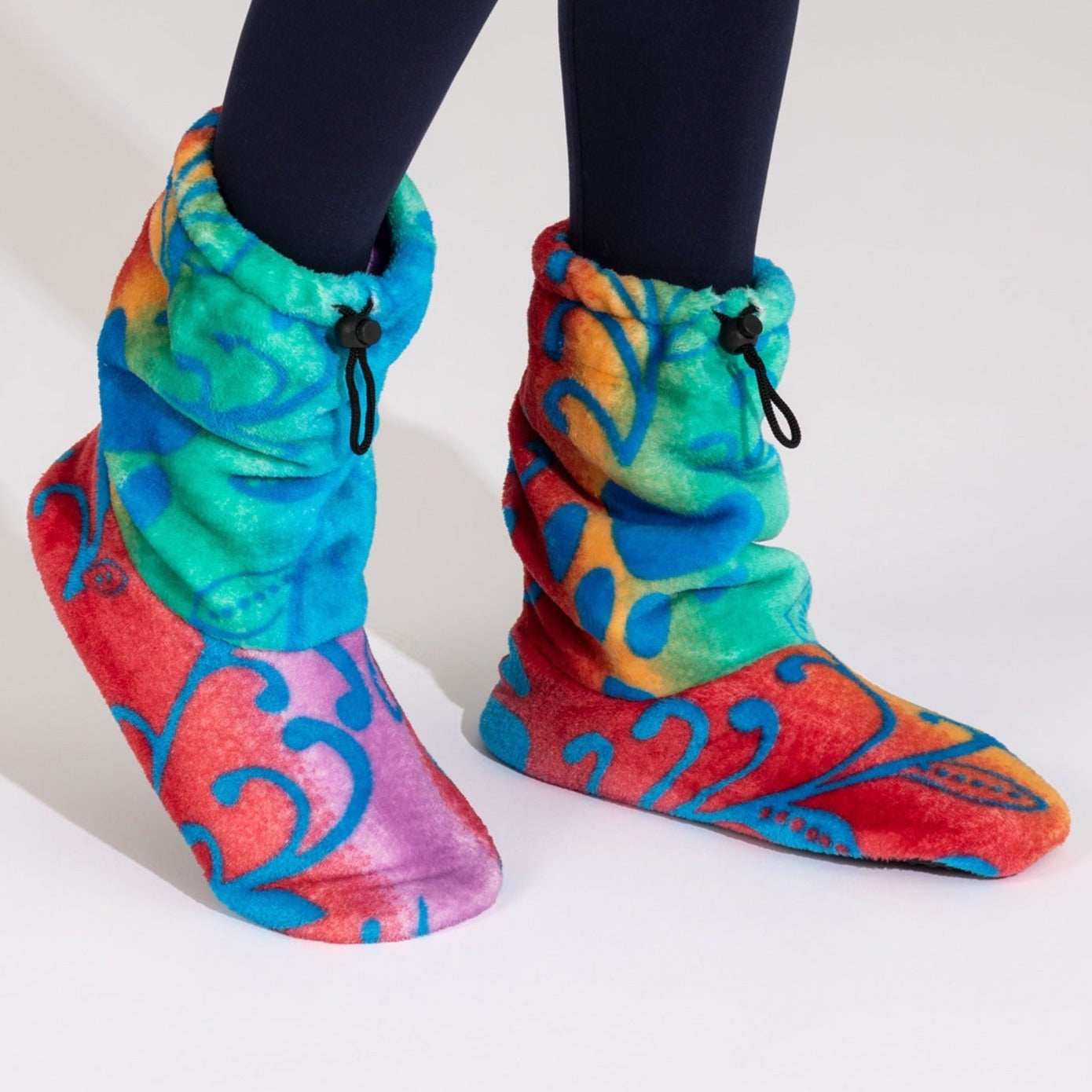 Super Cozy™ Deluxe Paw Non-Slip Toggle Slipper Booties