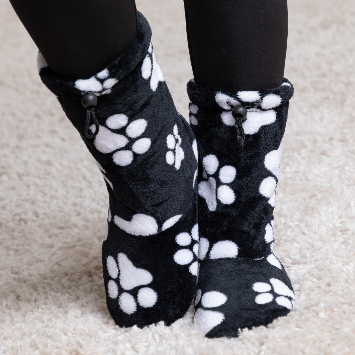 Super Cozy™ Deluxe Paw Non-Slip Toggle Slipper Booties