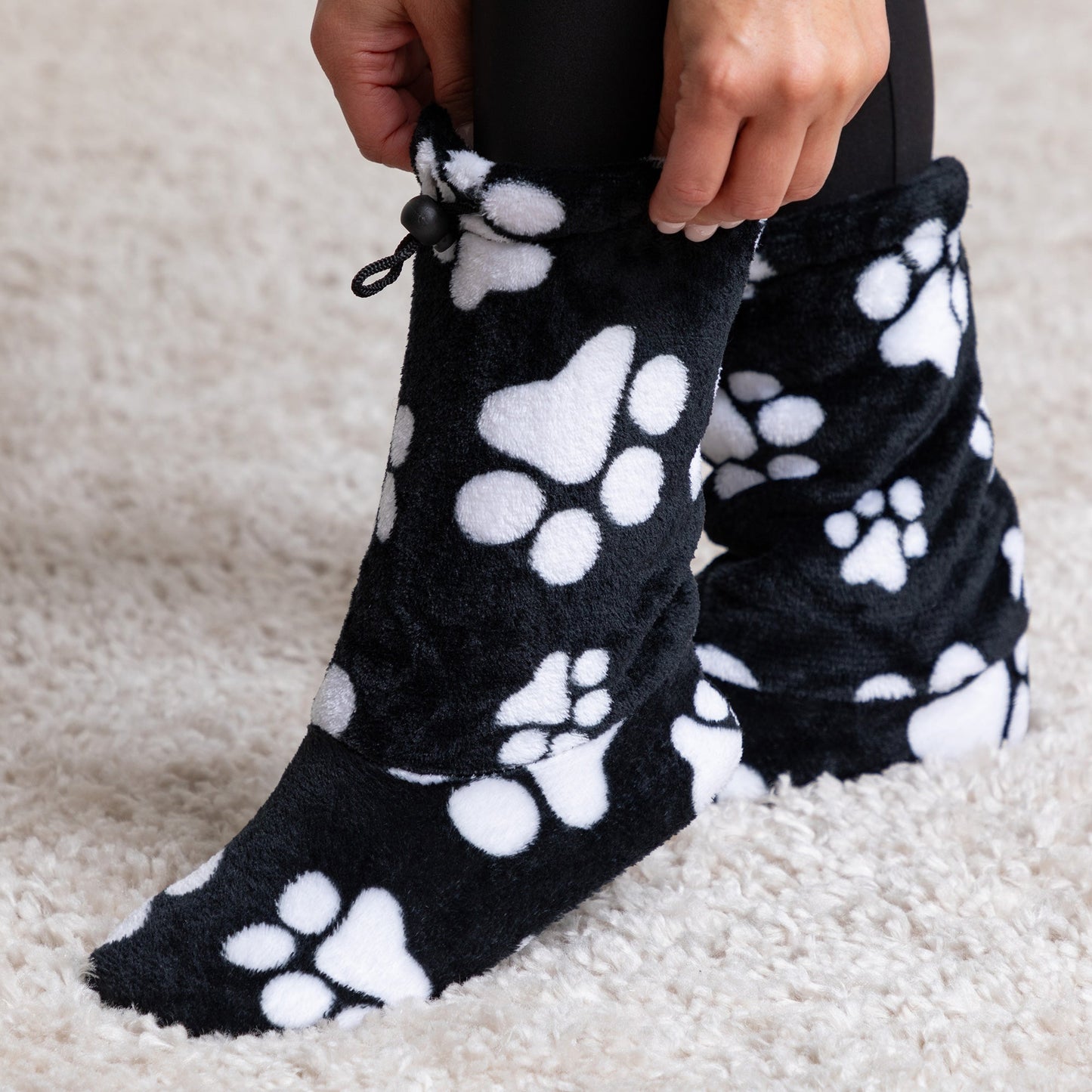Super Cozy™ Deluxe Paw Non-Slip Toggle Slipper Booties