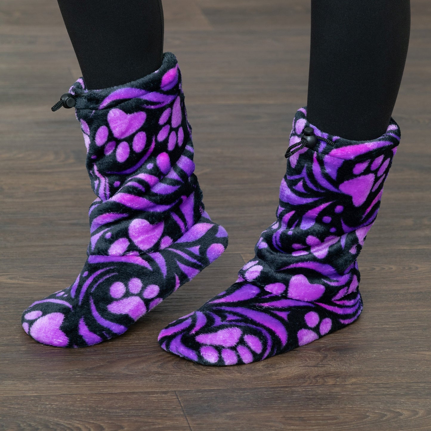 Super Cozy™ Deluxe Paw Non-Slip Toggle Slipper Booties