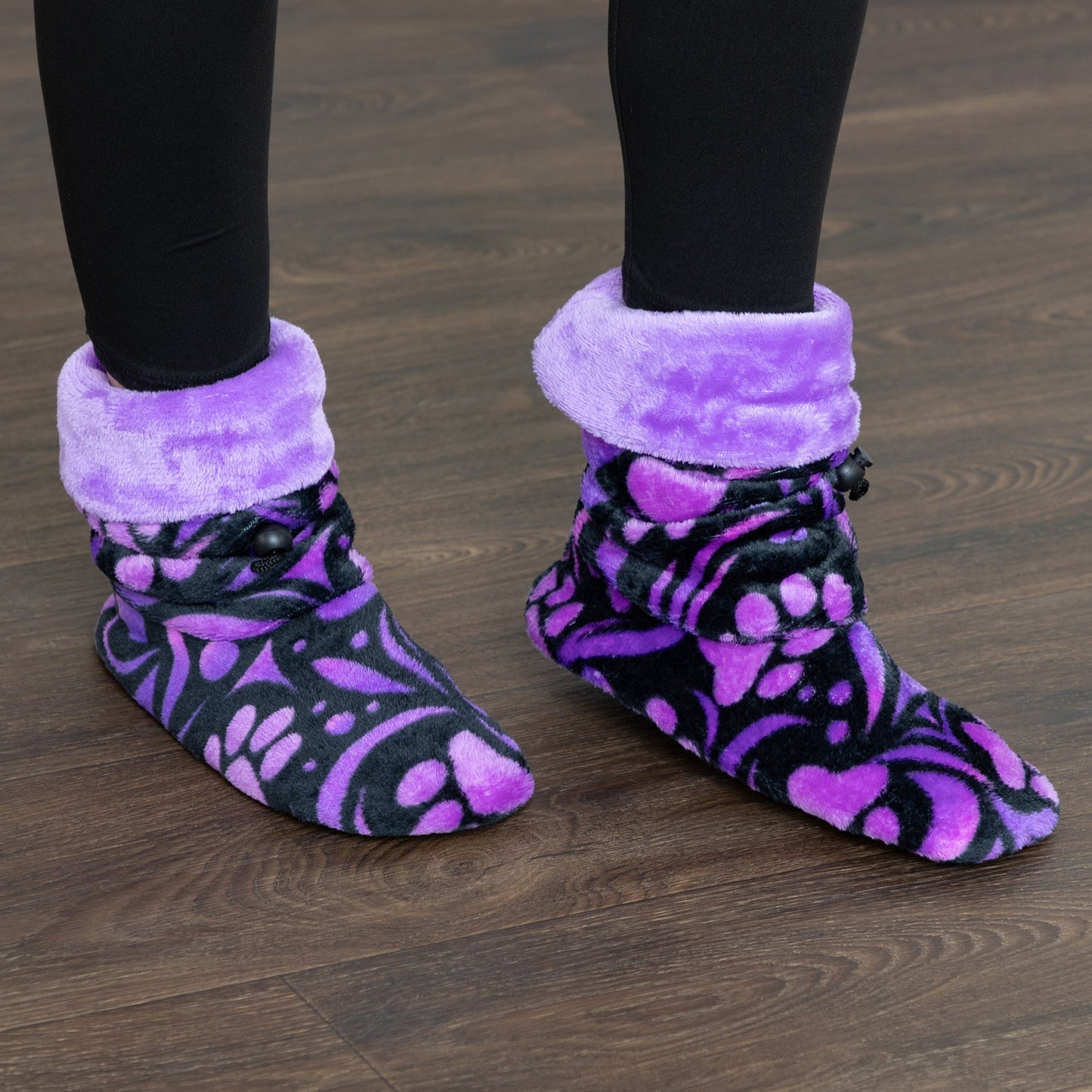 Super Cozy™ Deluxe Paw Non-Slip Toggle Slipper Booties