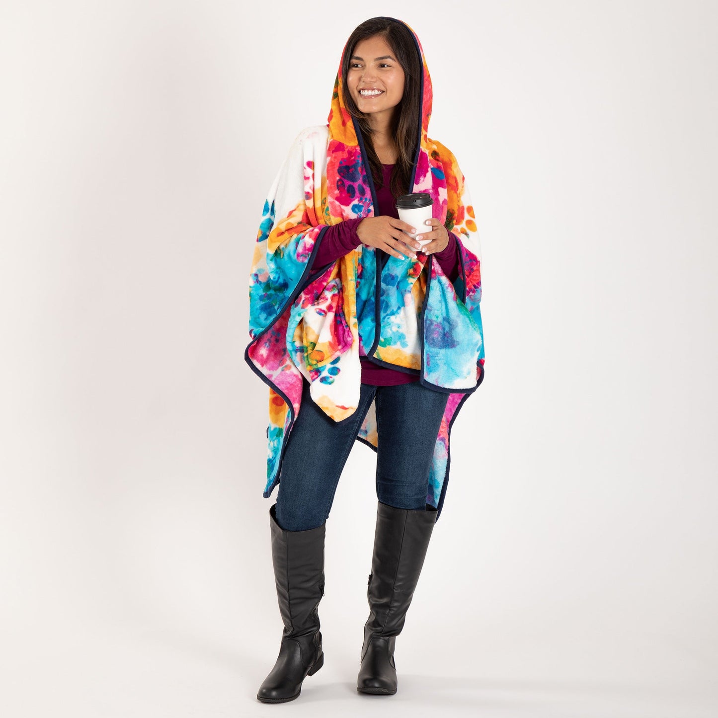 Super Cozy™ Paws Fleece Hoodie Cape