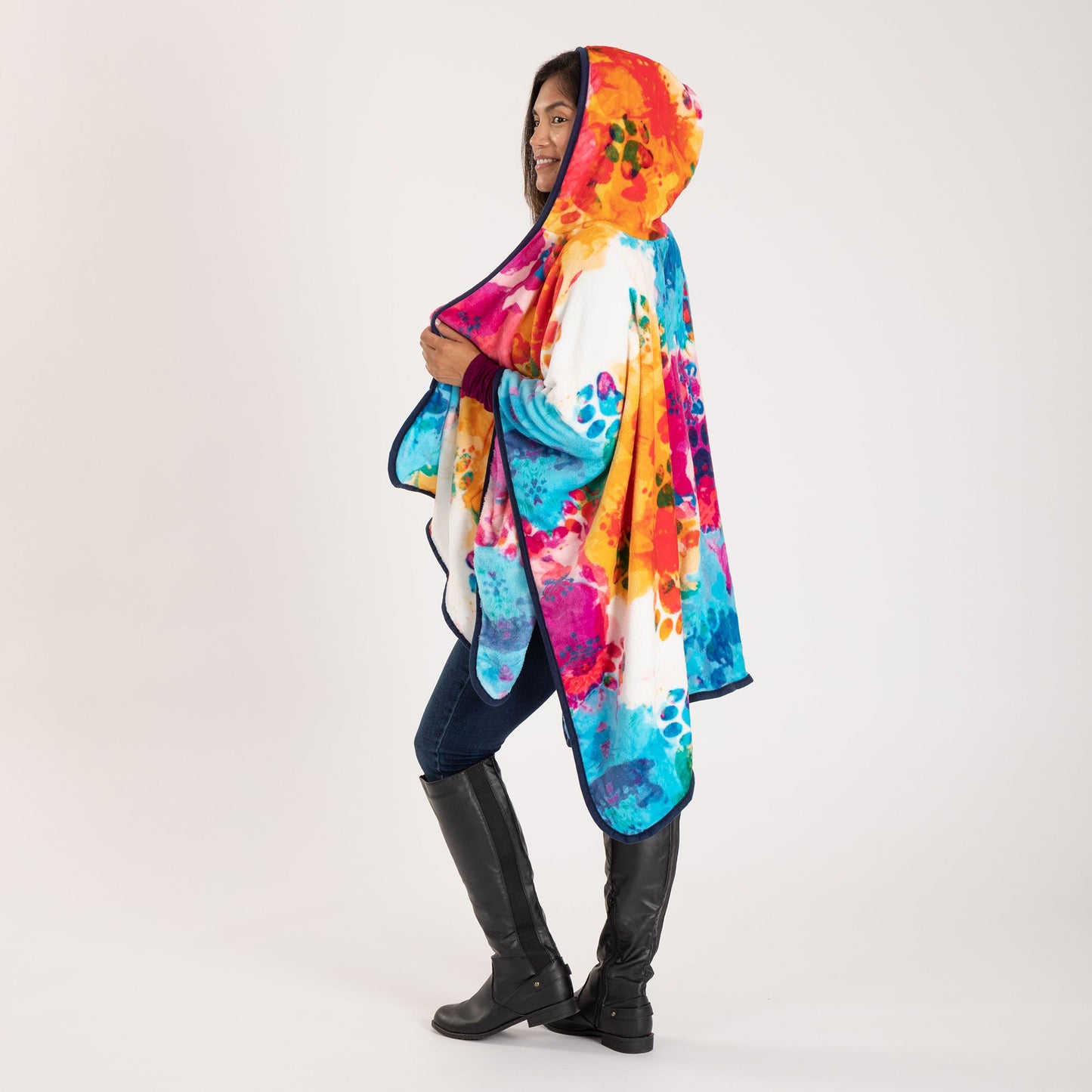 Super Cozy™ Paws Fleece Hoodie Cape