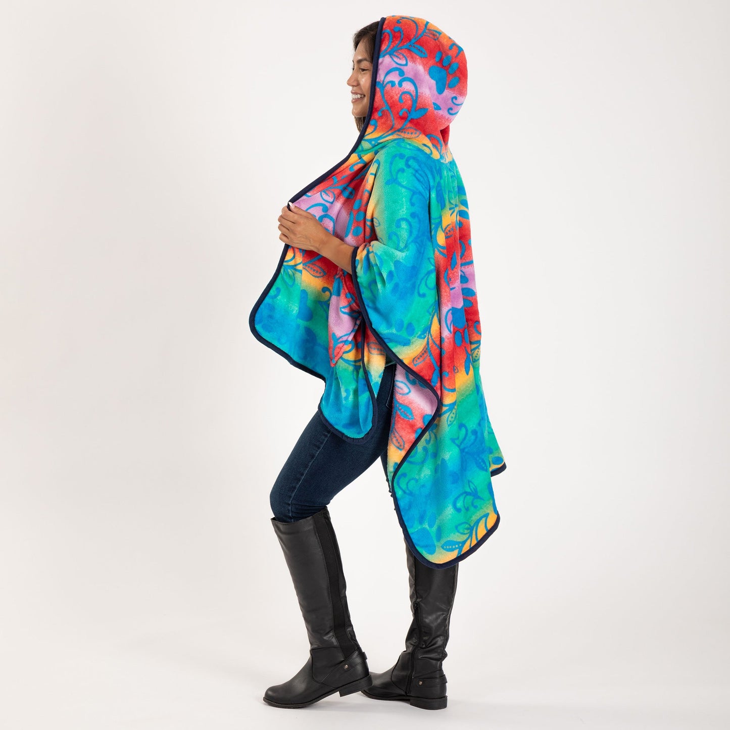 Super Cozy™ Paws Fleece Hoodie Cape