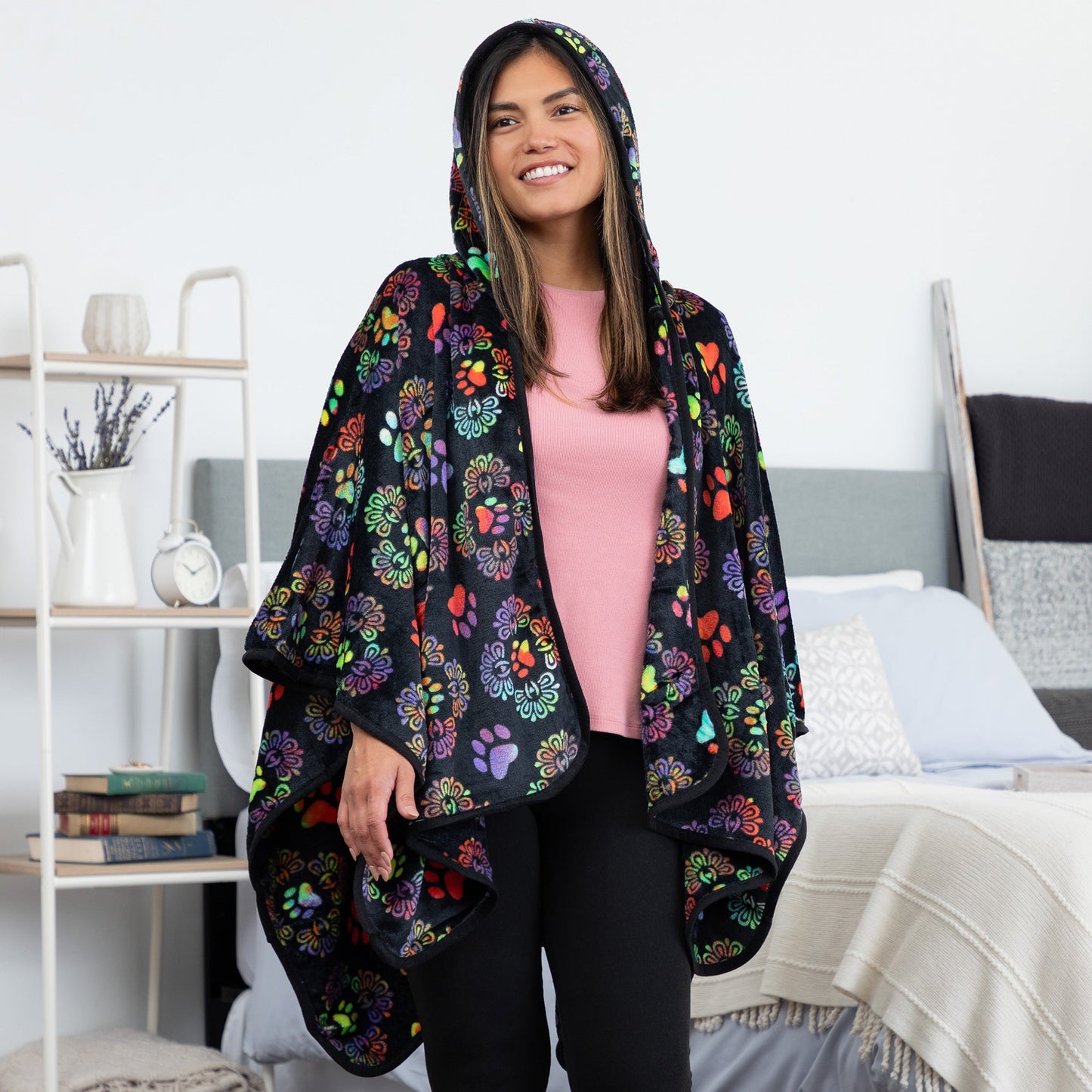 Super Cozy™ Paws Fleece Hoodie Cape