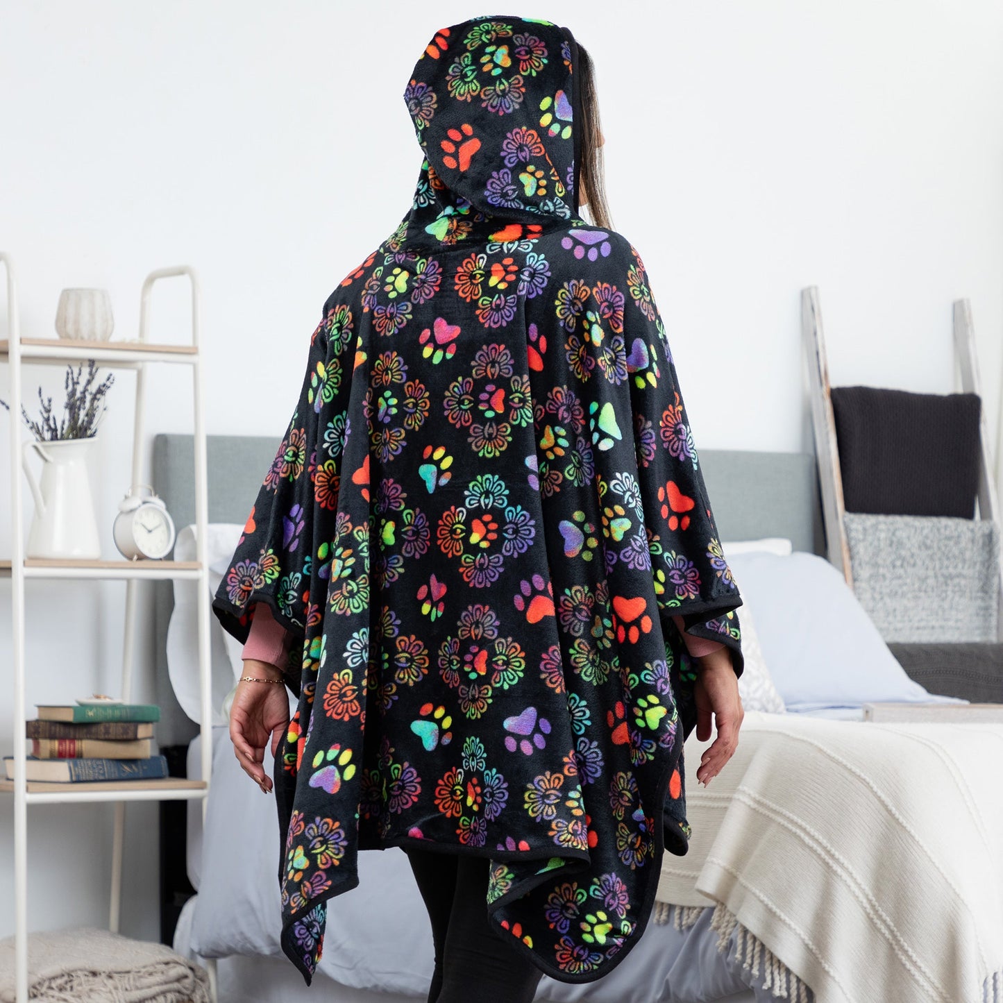 Super Cozy™ Paws Fleece Hoodie Cape