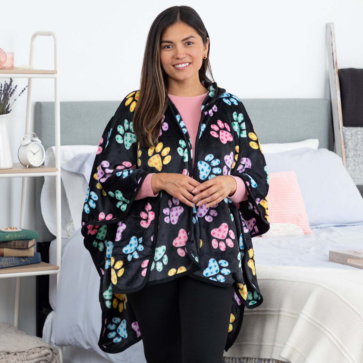 Super Cozy™ Paws Fleece Hoodie Cape