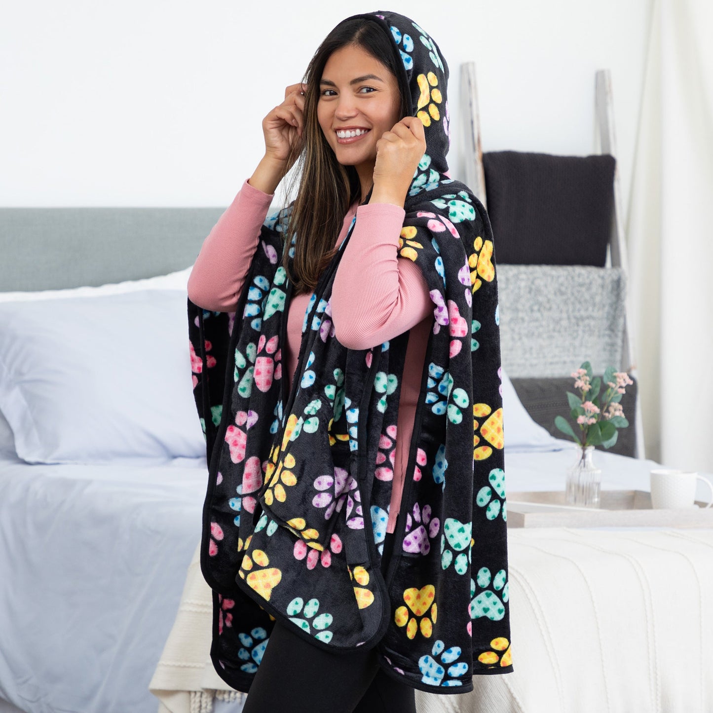 Super Cozy™ Paws Fleece Hoodie Cape