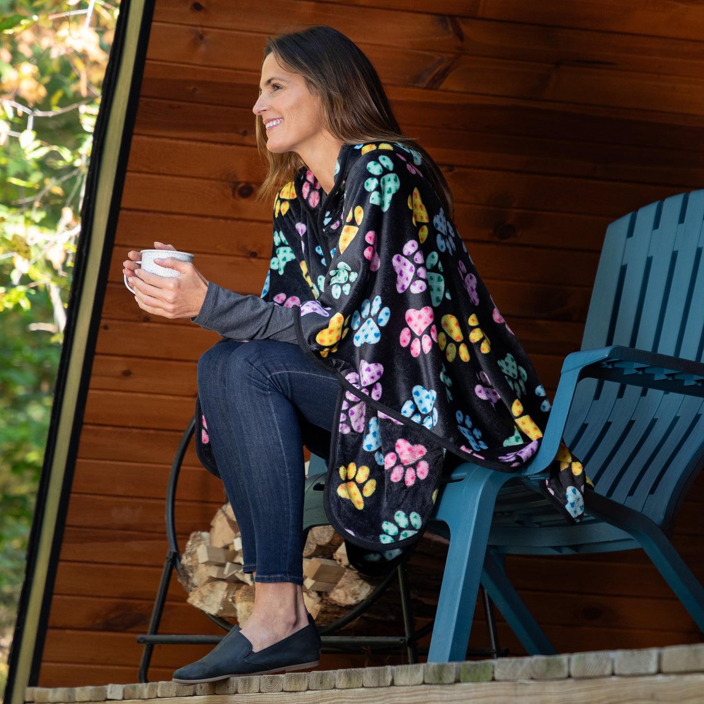 Super Cozy™ Paws Fleece Hoodie Cape