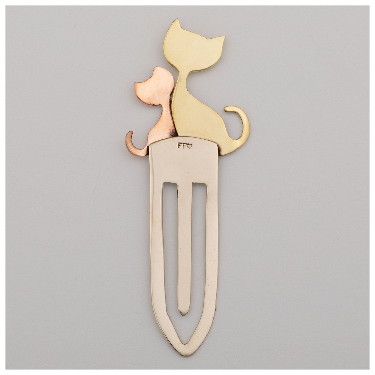 Pet Book Lover Mixed Metal Bookmark