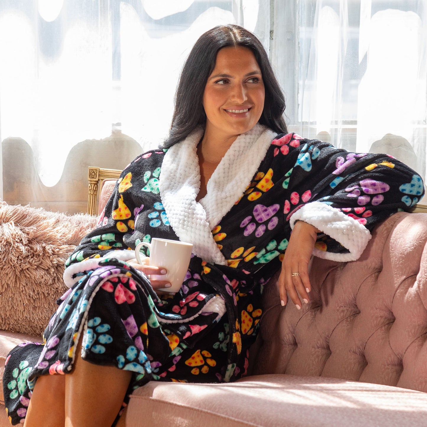 Super Cozy™ Argyle Paws Bathrobe