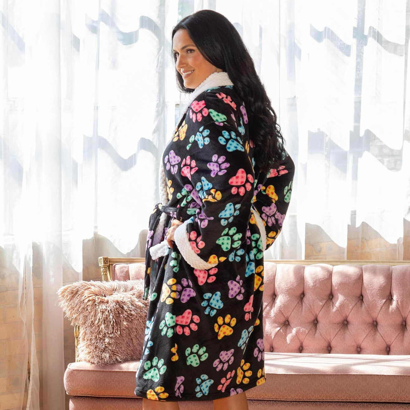 Super Cozy™ Argyle Paws Bathrobe