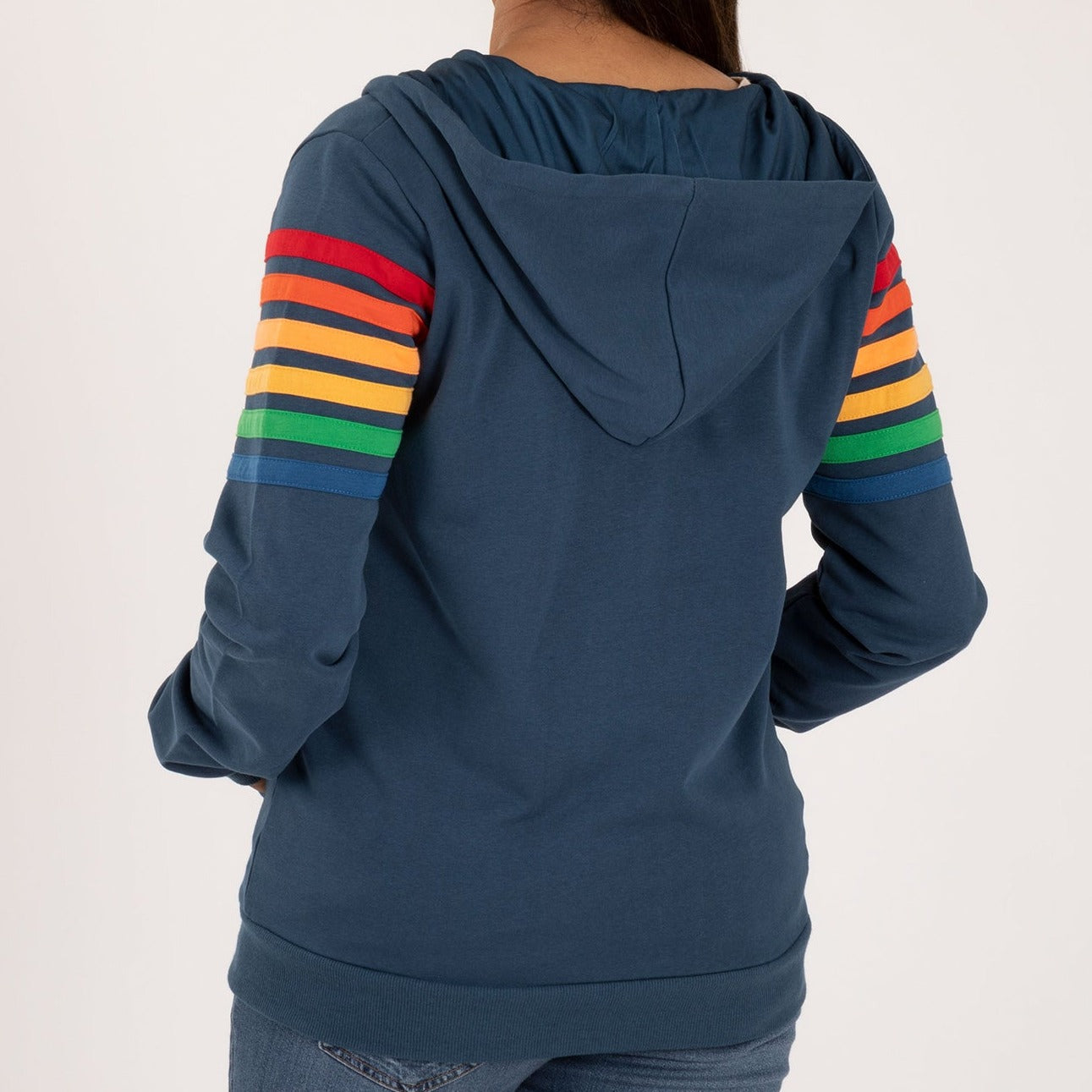 Retro Stripe Zip Up Hoodie