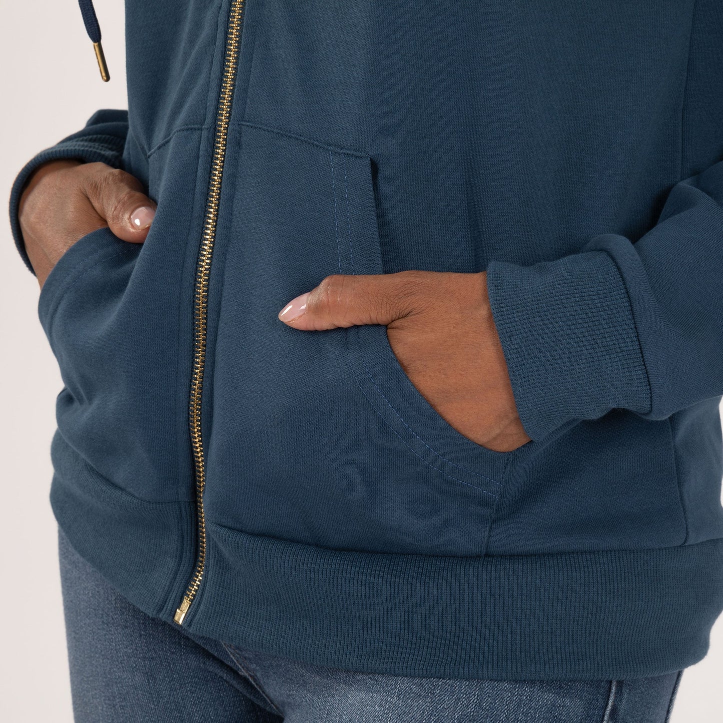 Retro Stripe Zip Up Hoodie