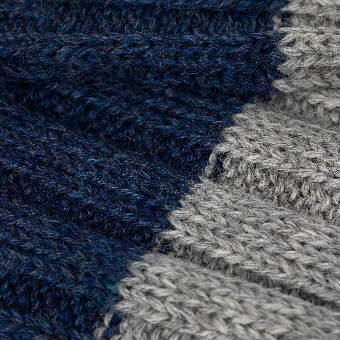 Braided Two-Toned Baby Alpaca Fingerless Mittens