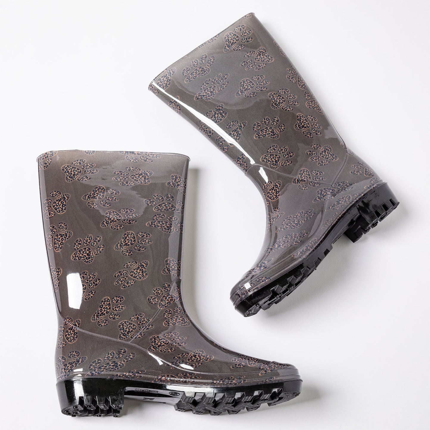 Ultralite™ Leopard Paw Print Rain Boots
