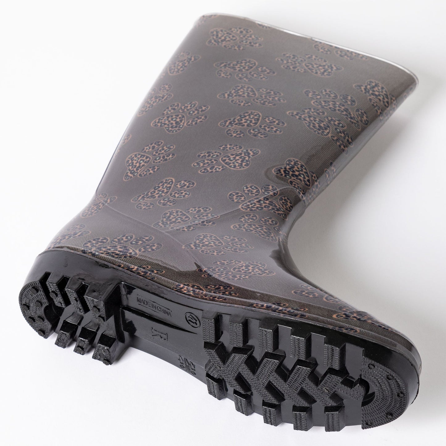 Ultralite™ Leopard Paw Print Rain Boots