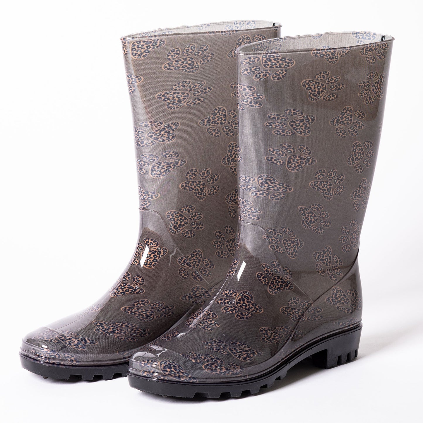 Ultralite™ Leopard Paw Print Rain Boots