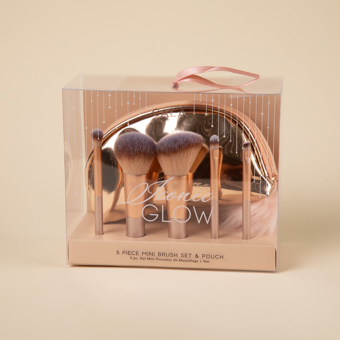 Cala® Icon Gold Make Up Face & Eye Brush Travel Set