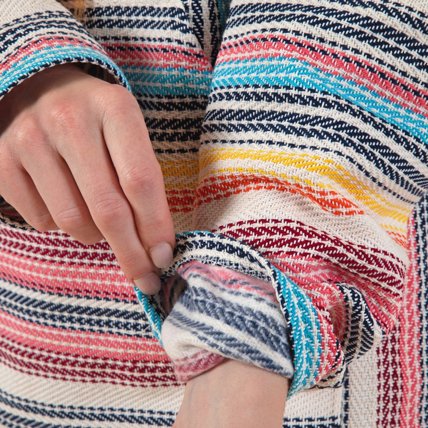 Paw & Flower Striped Baja Hoodie