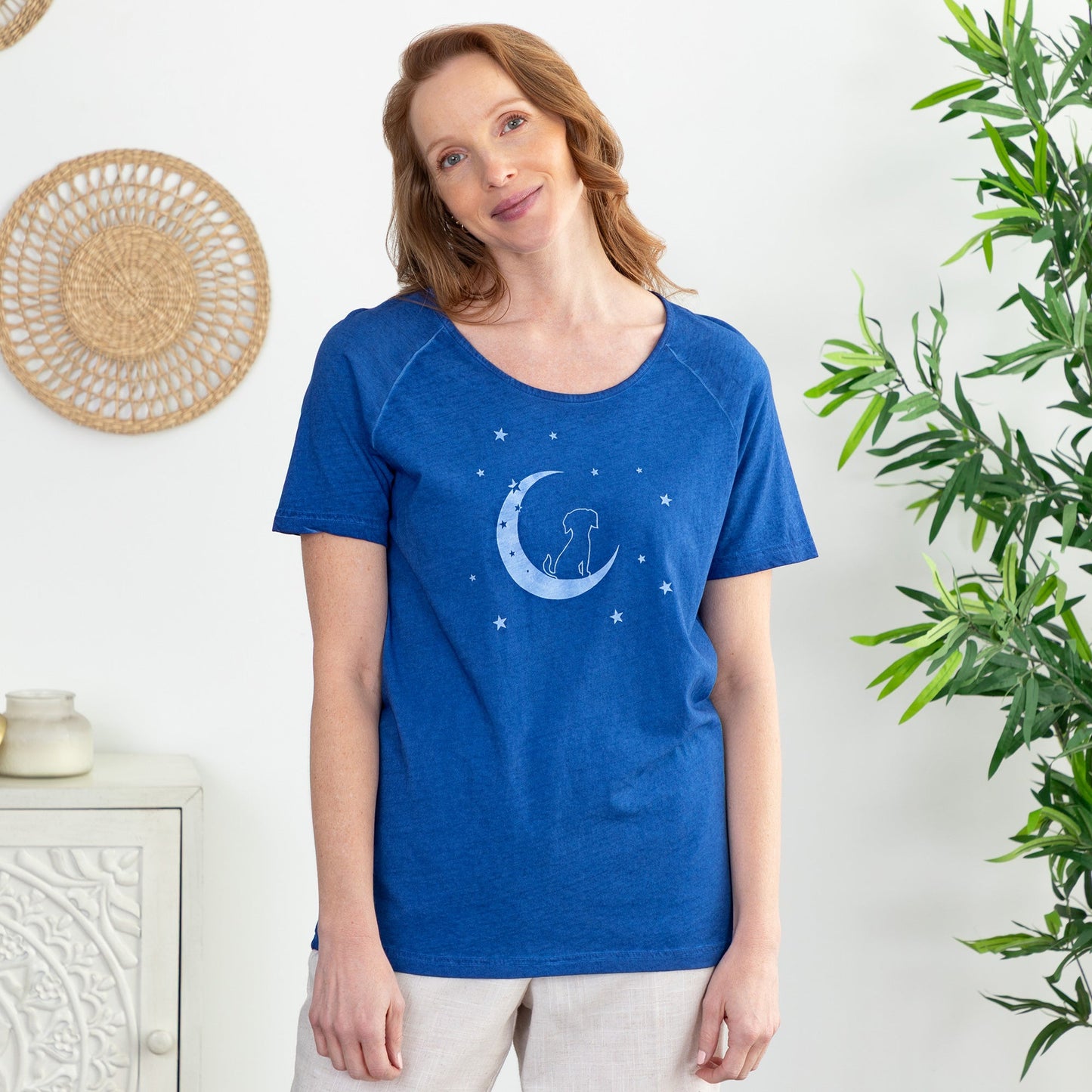 Pet & Moon Acid Wash Tee