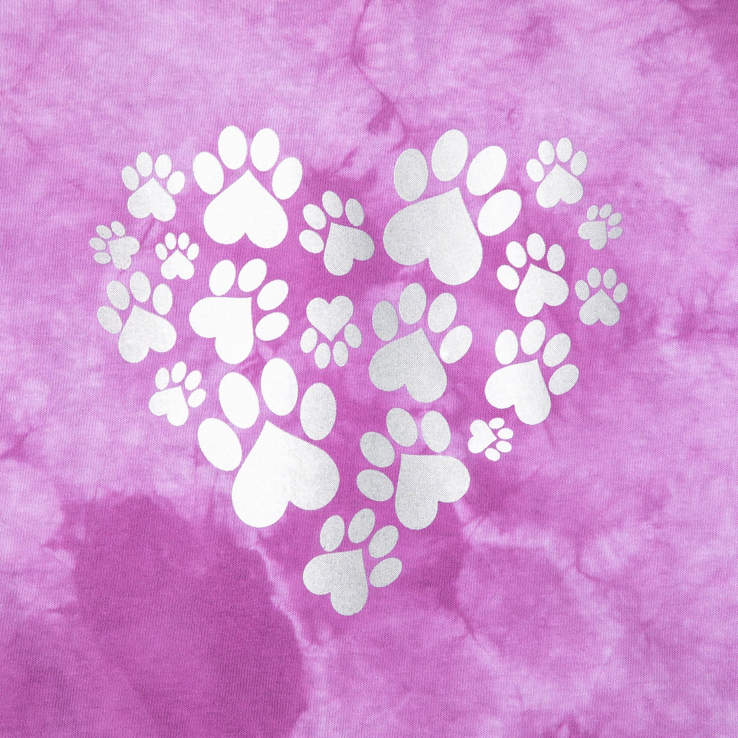 Paw Print Boysenberry Tie-Dye T-Shirt