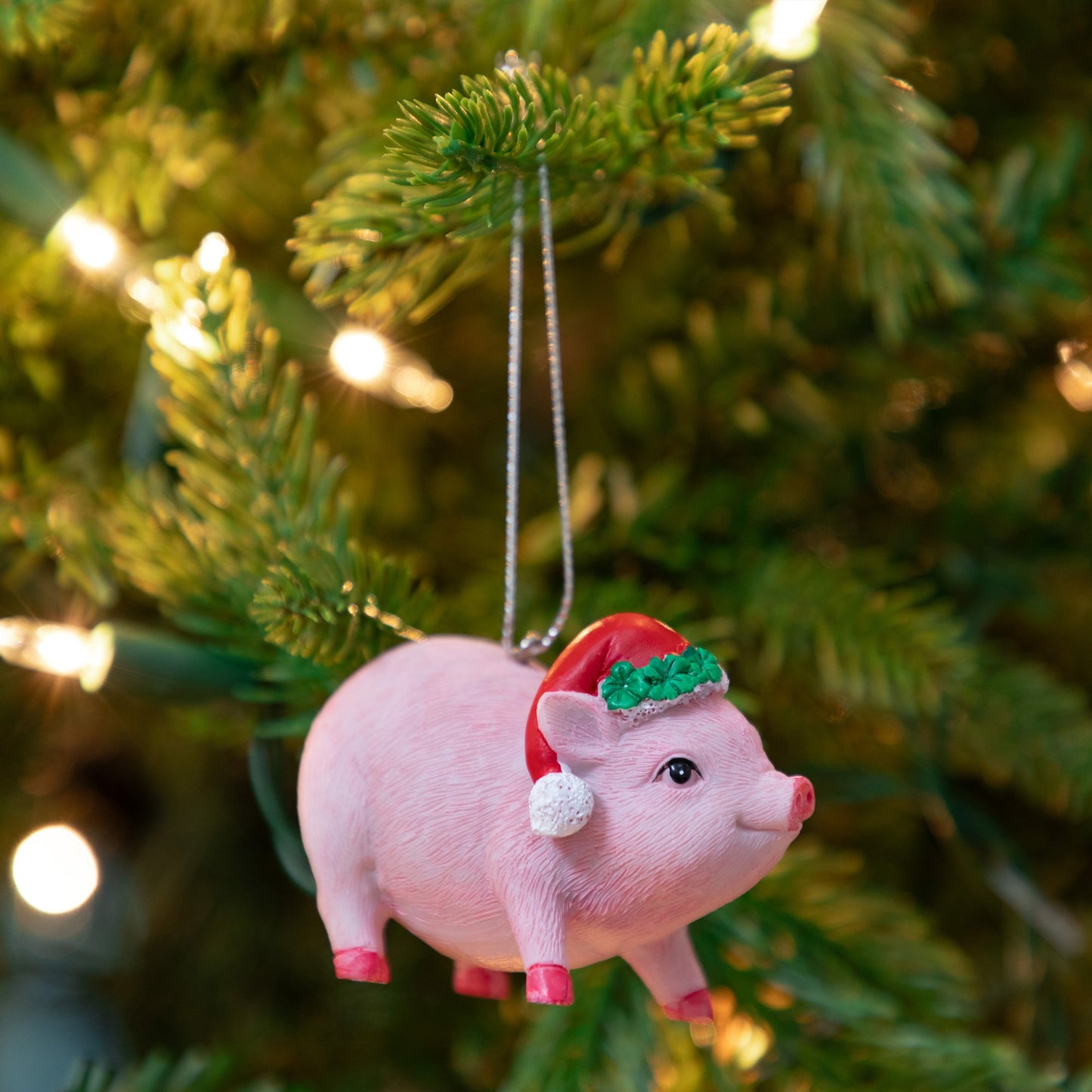 Lucky Pink Pig Ornament