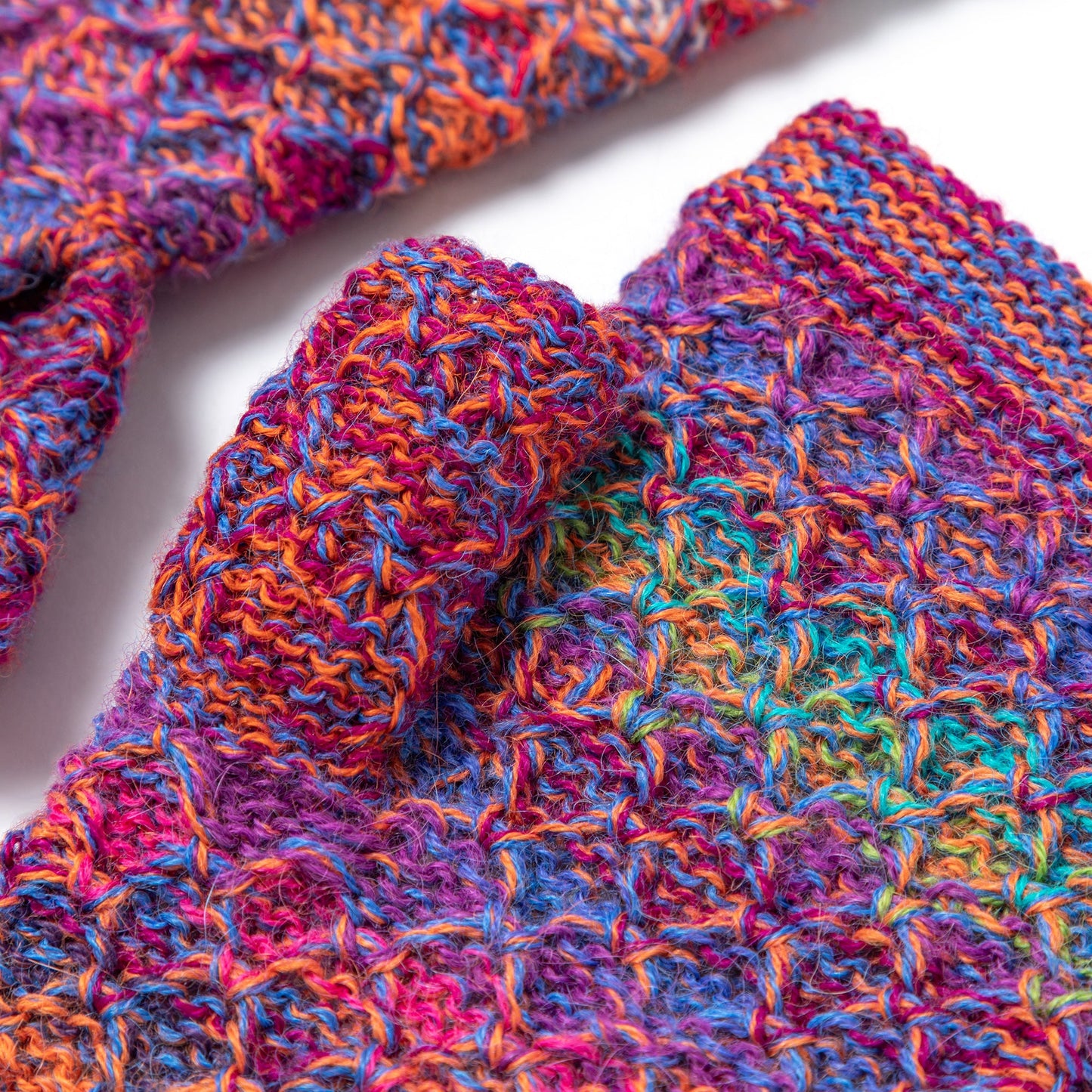 Colorful Alpaca Fingerless Mittens