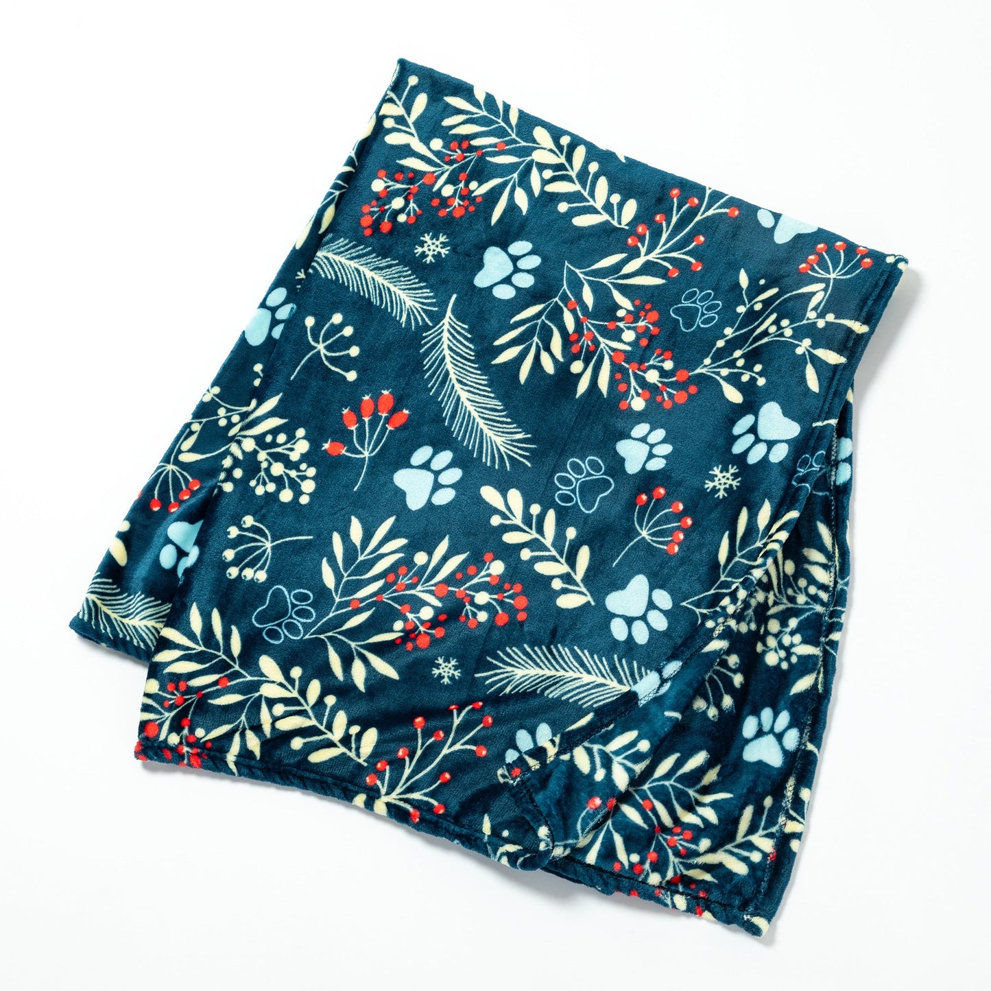 Super Cozy™ Fleece Paw Print Throw Blanket