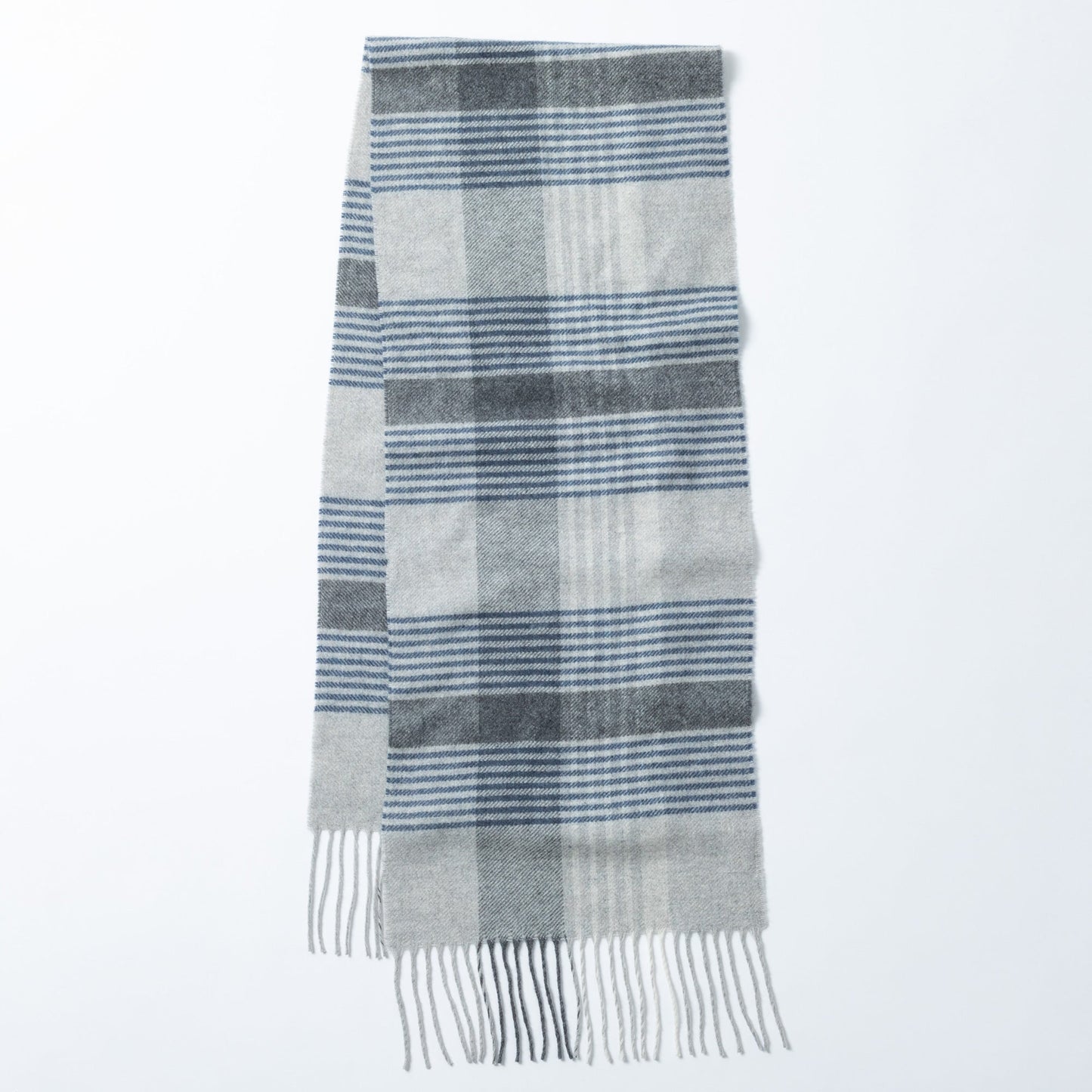 Ukrainian Merino Wool & Cashmere Plaid Scarf