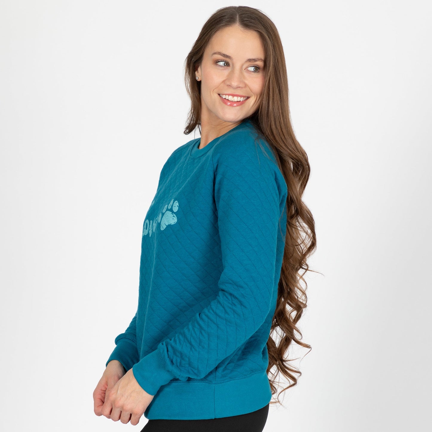 Quilted Love Paw Crewneck Sweatshirt