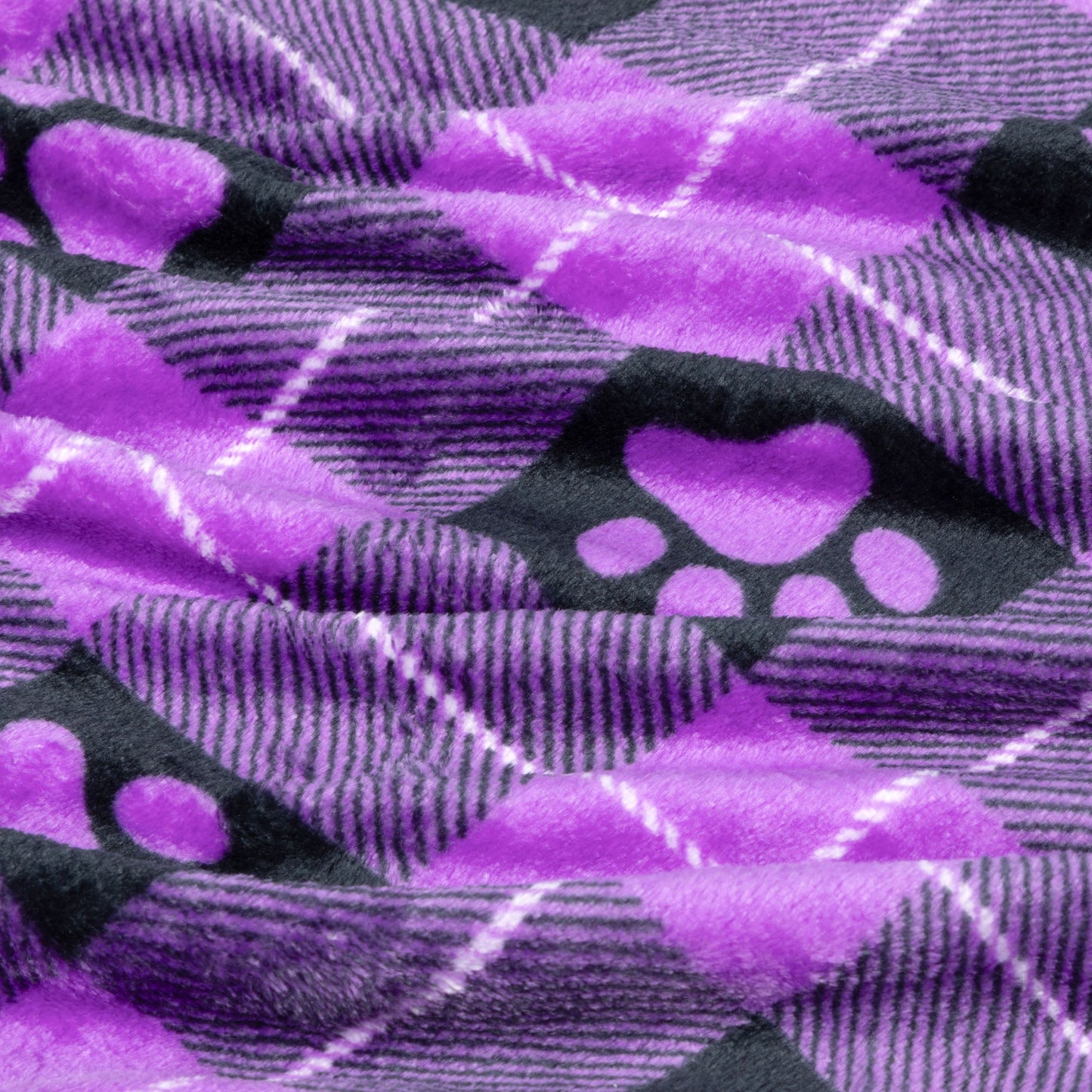 Super Cozy™ Fleece Paw Print Throw Blanket