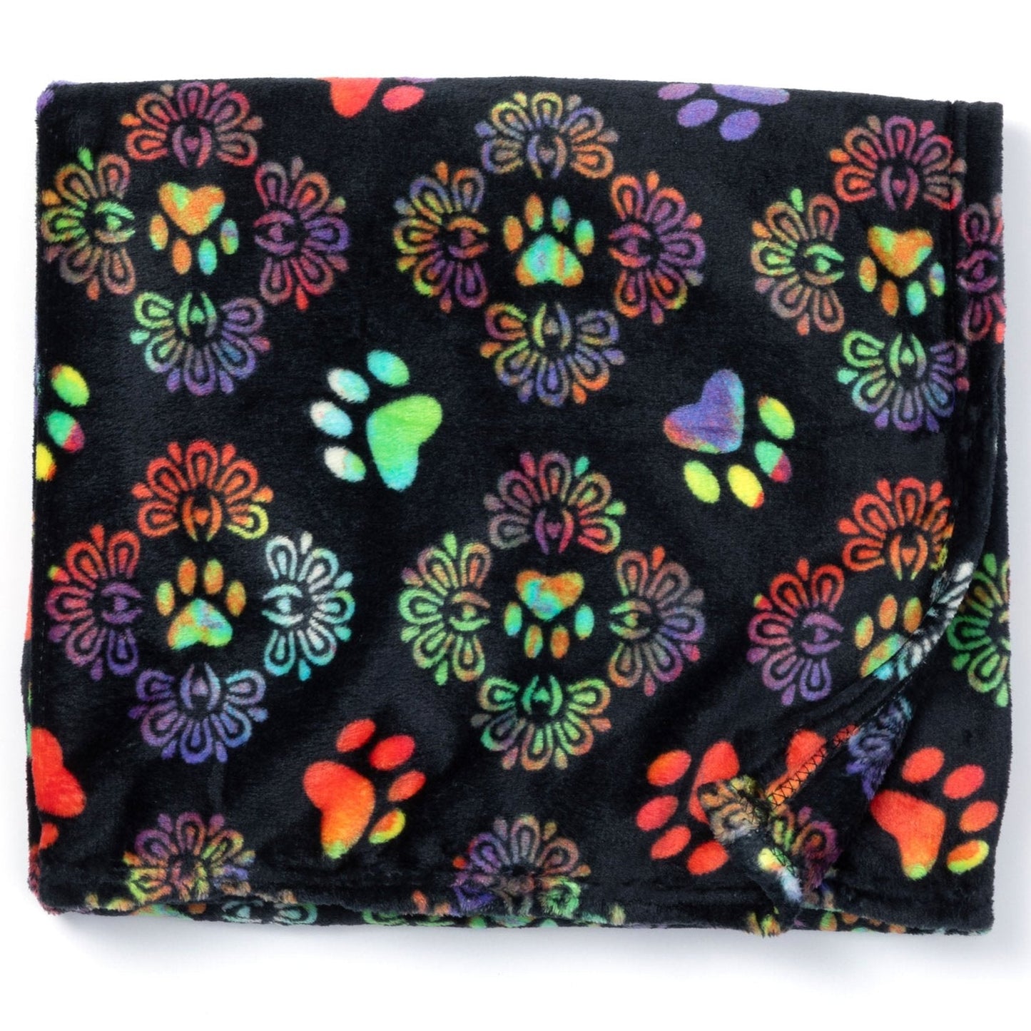 Super Cozy™ Fleece Paw Print Throw Blanket