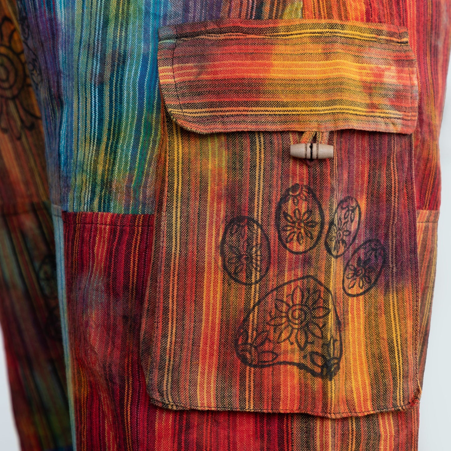 Tie-Dye Patchwork Paw Print Pants