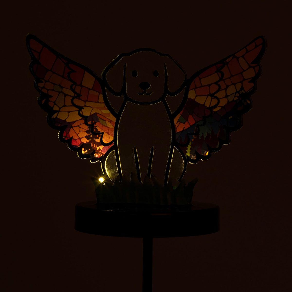Pets & Angels Colorful Mosaic Solar Garden Stake Light