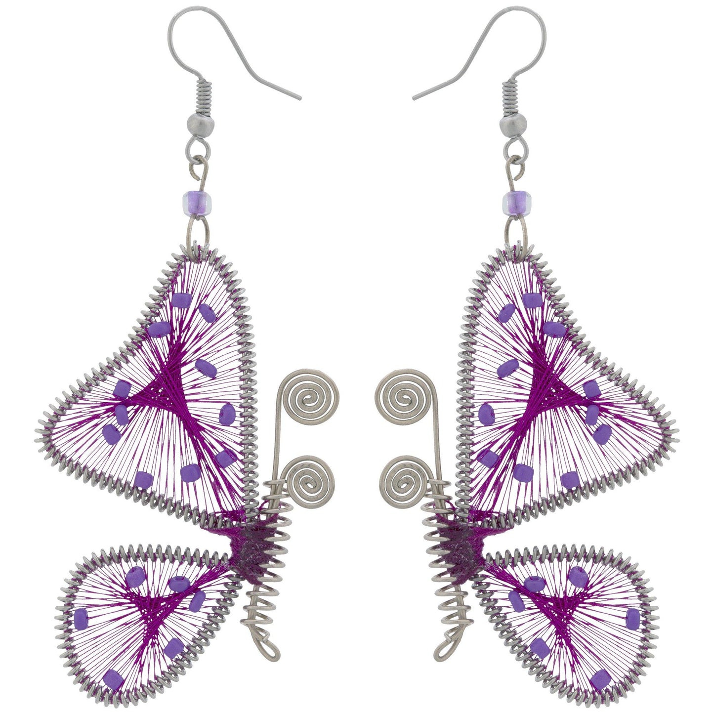 Threaded Butterfly Earrings