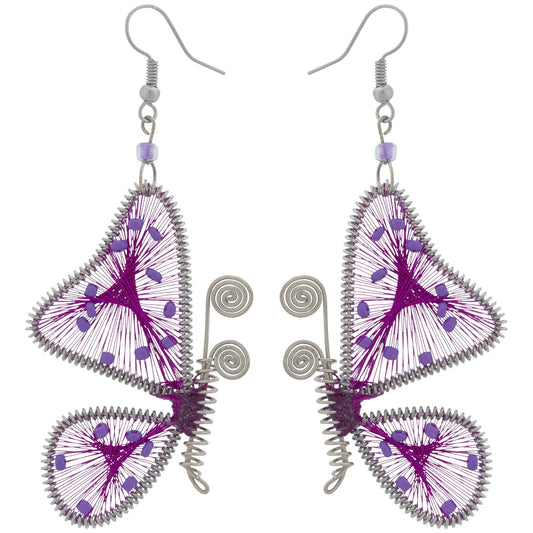 Threaded Butterfly Earrings