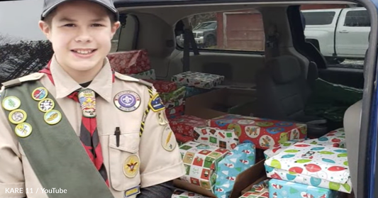 11-Year-Old Boy Scout Raises Money To Buy Christmas Presents For Kids In Foster Care