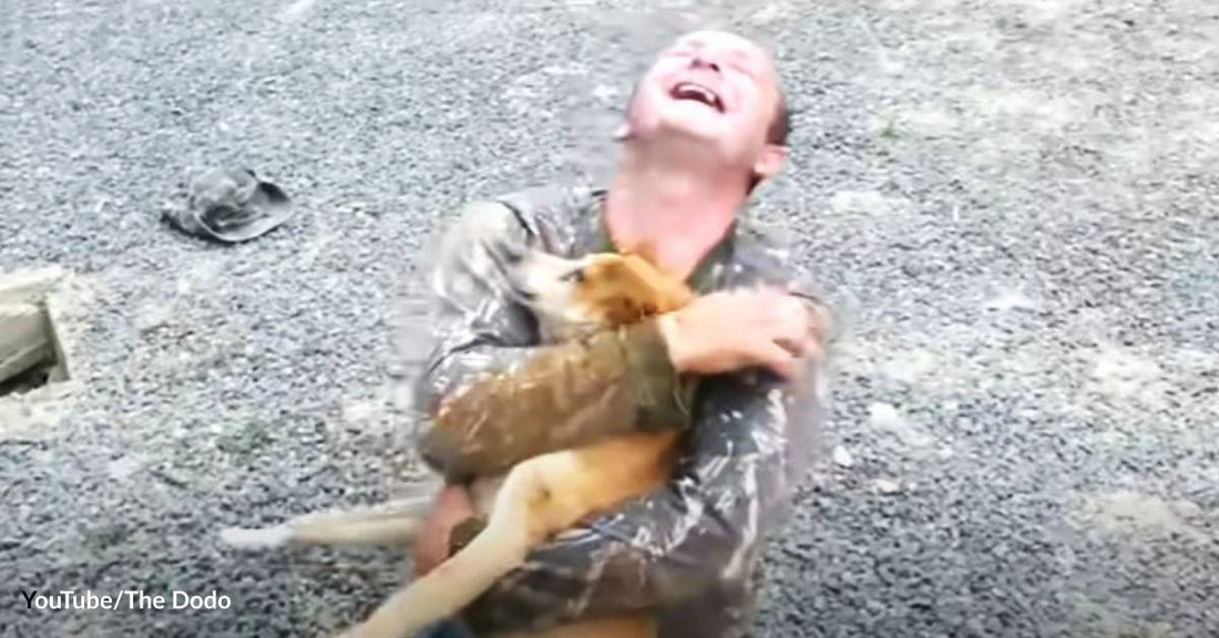 Man Saves Dog Stuck in Pipe