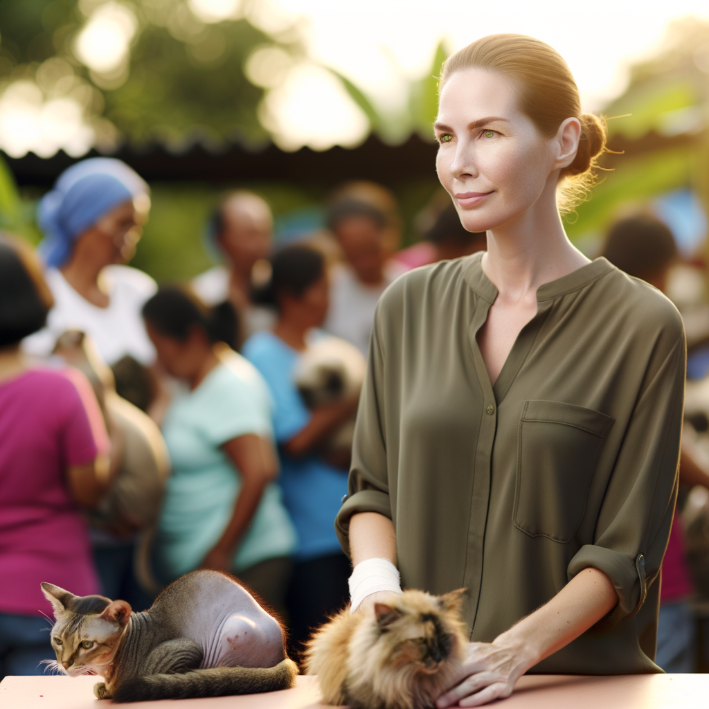 Julia Tice at community animal event advocating compassionately