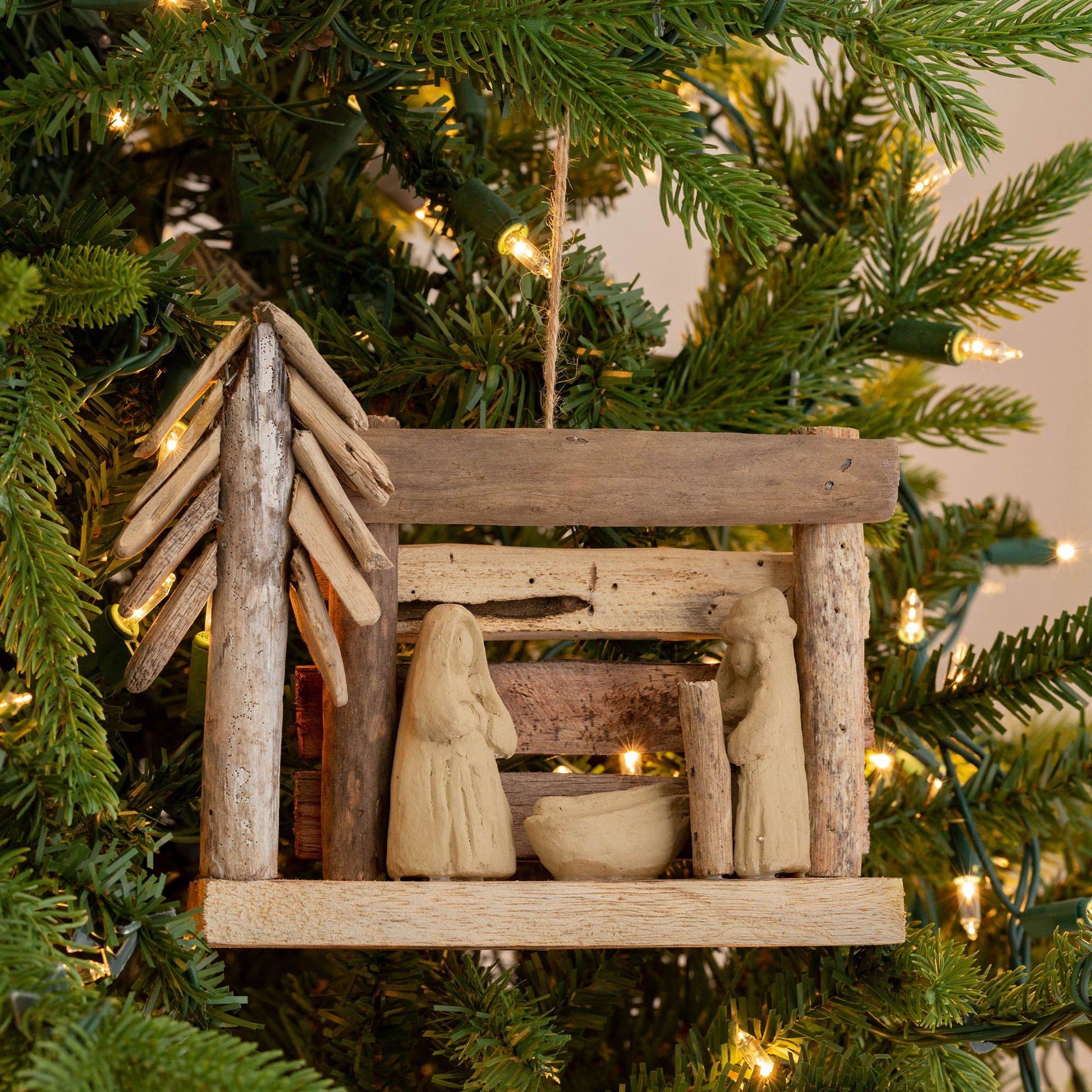 Handmade Recycled Driftwood Christmas Ornament