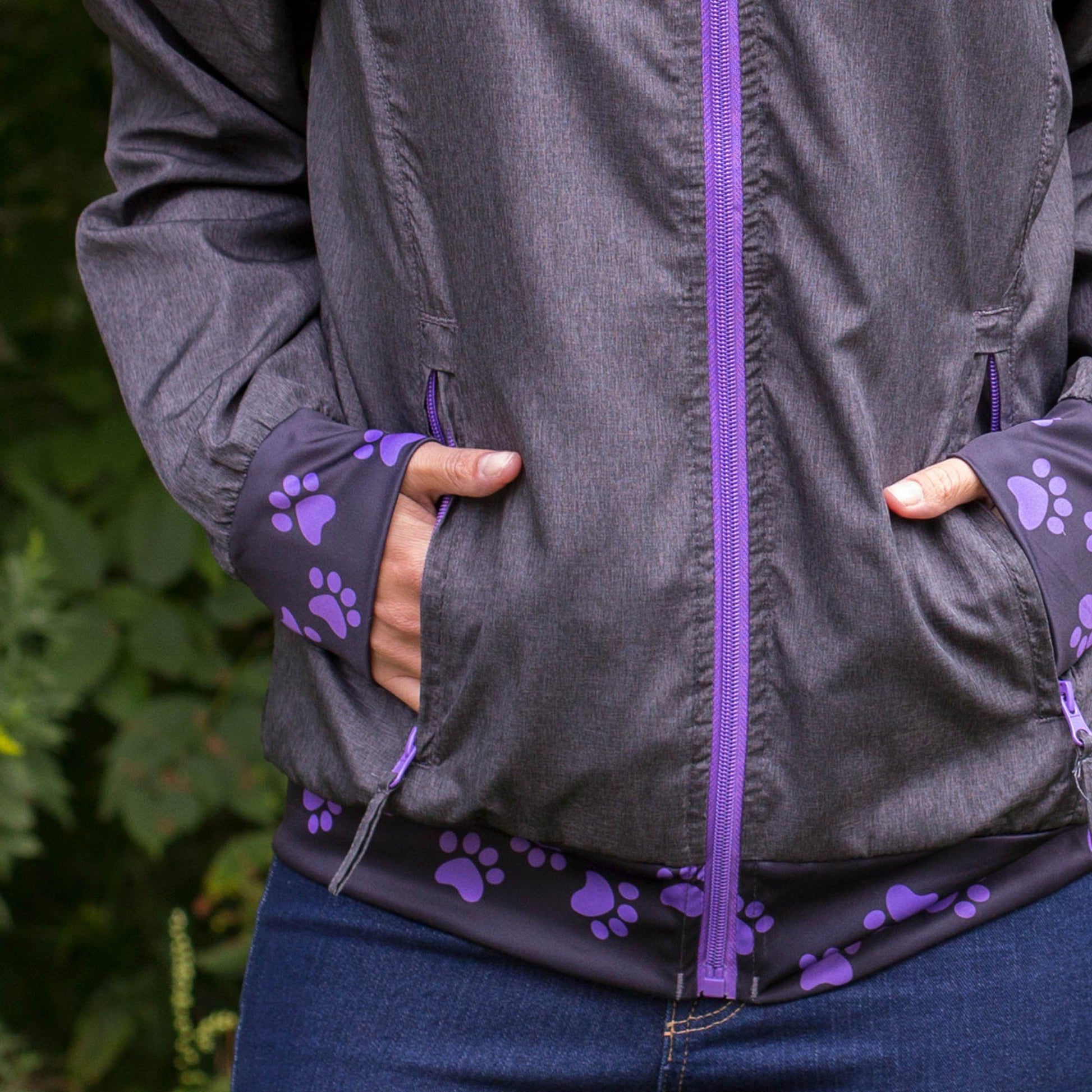 Purple Paw Lightweight Athletic Jacket