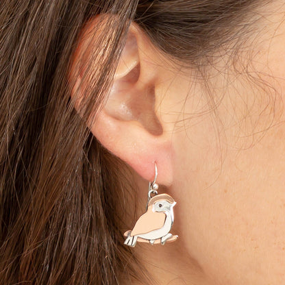 Love Bird Sterling Silver Earrings