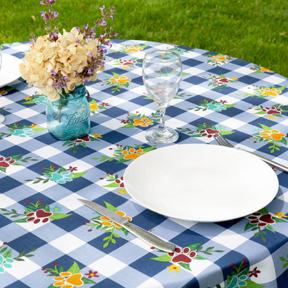 Picnic Buffalo Paws Tablecloth