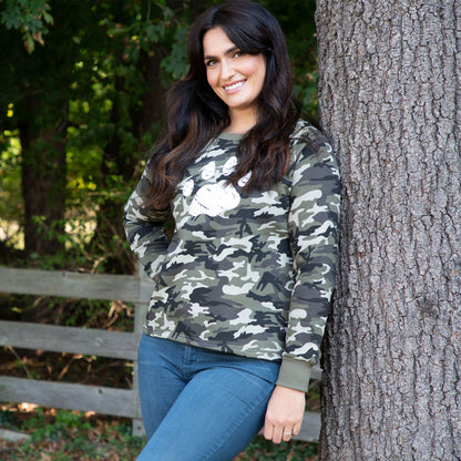 Distressed Paw Camouflage Sweatshirt