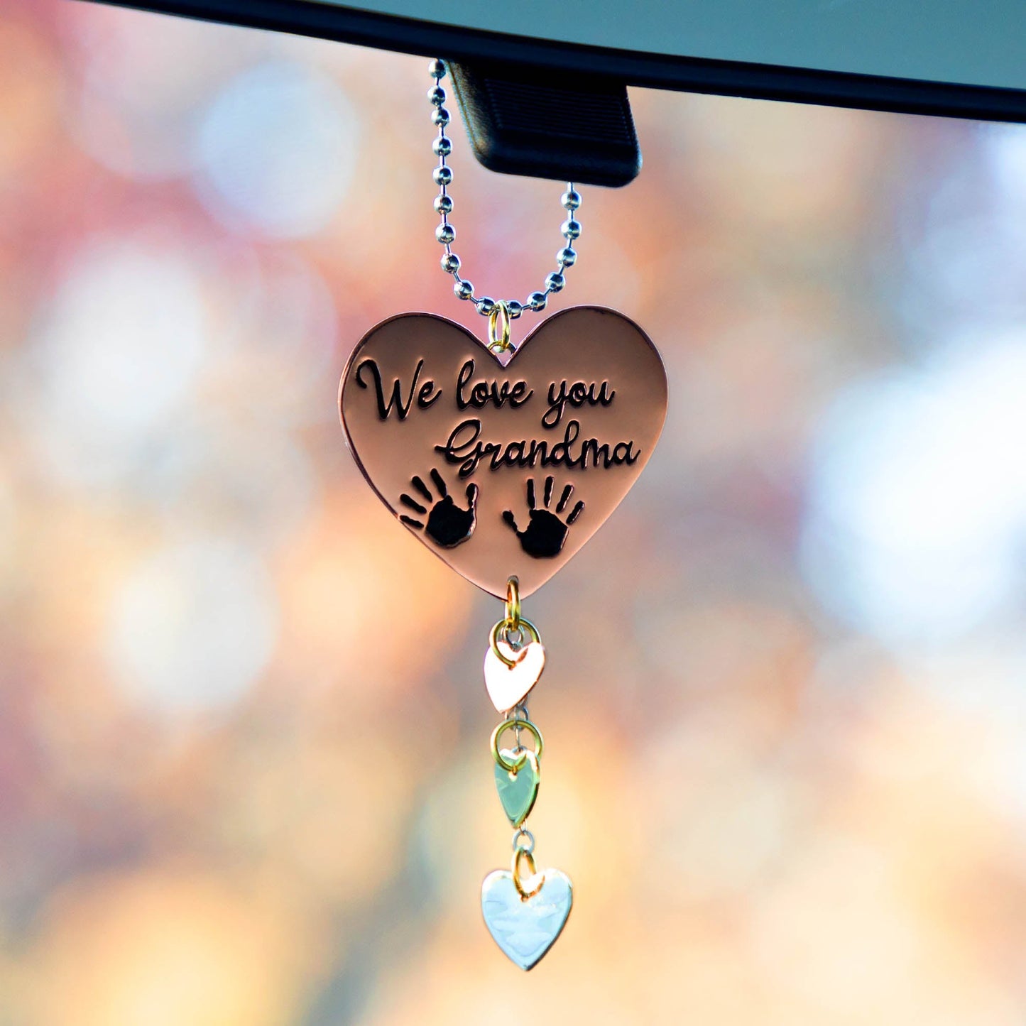 Best Grandma Mixed Metal Car Charm